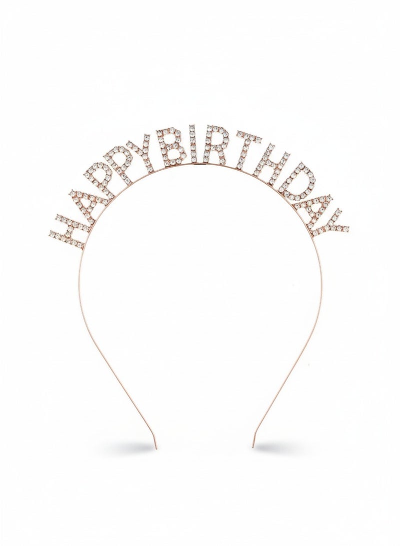 إيتالو عصابة رأس عيد ميلاد Happy Birthday – إكسسوار شعر لامع للحفلات والاحتفالات والتصوير - Image 1